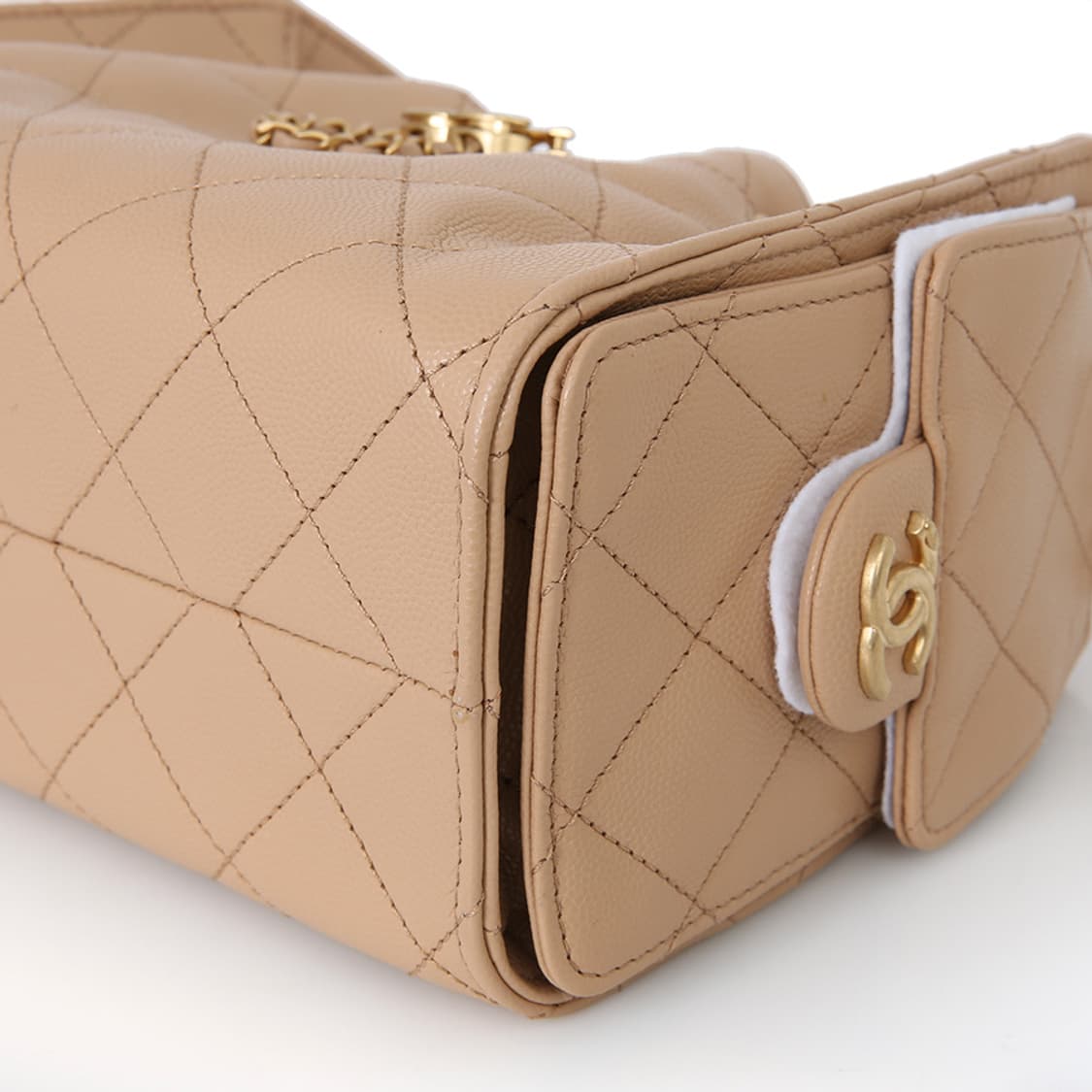 샤넬 25백 미니 캐비어 베이지 금장 체인숄더백 AS5631 상품이미지4