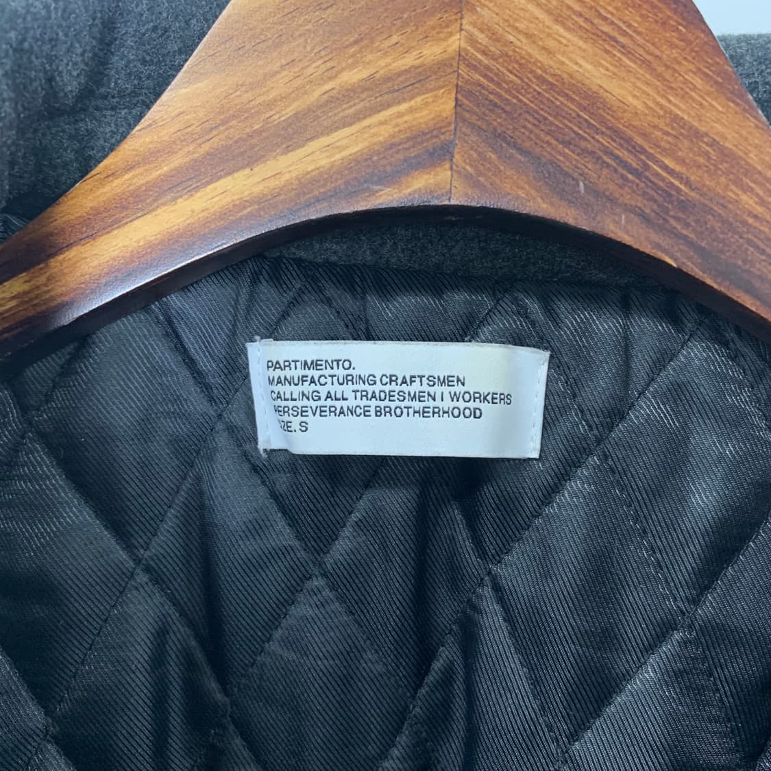 파르티멘토 모직 바시티 자켓 차콜 상품이미지6