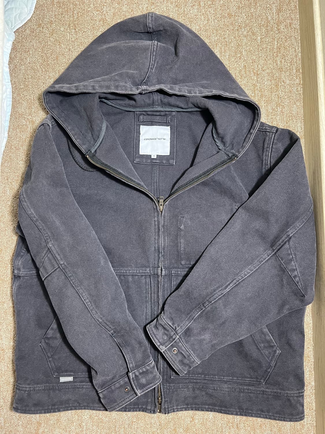 에스피오나지 Ray Canvas Work Parka Charcoal Na 상품이미지3