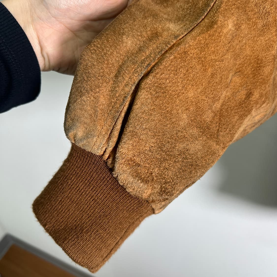 VTG 빈티지 브라운 스웨이드 봄버 자켓 L 상품이미지10