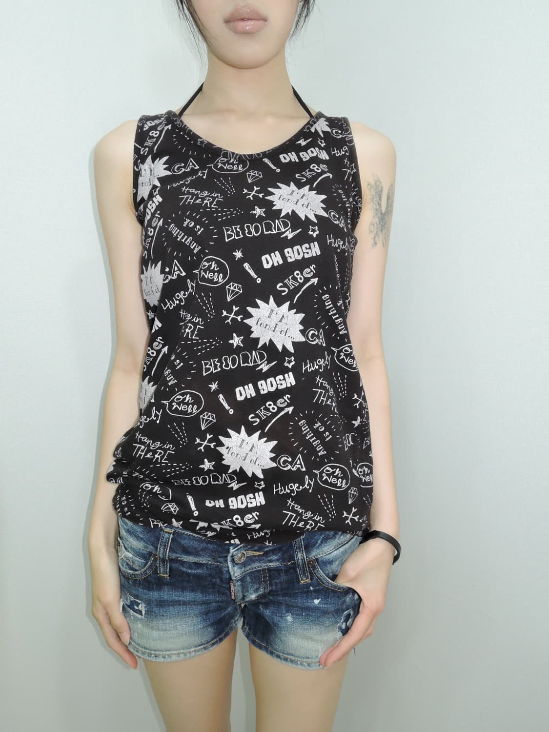 Skater Doodle Graphic Tank Top 상품이미지1