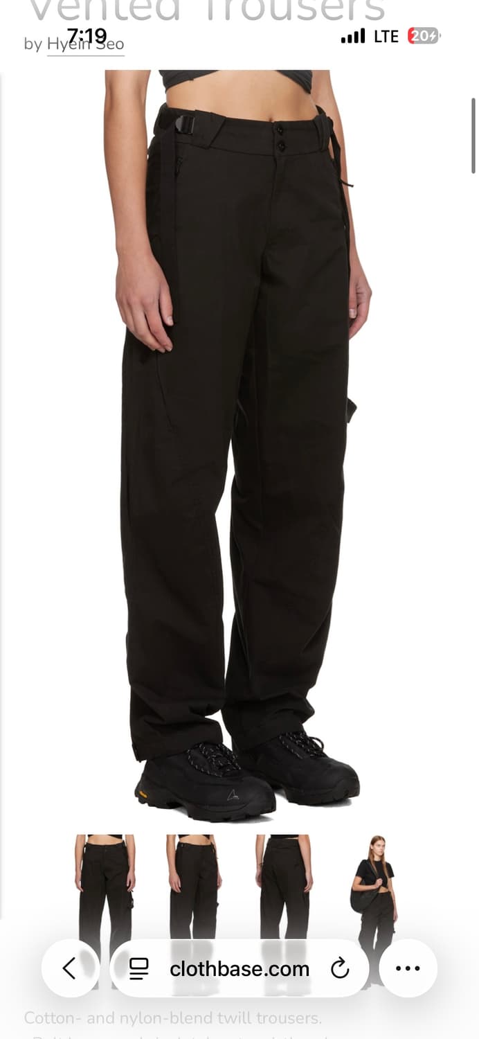 혜인서 24fw black vented trouser 상품이미지1