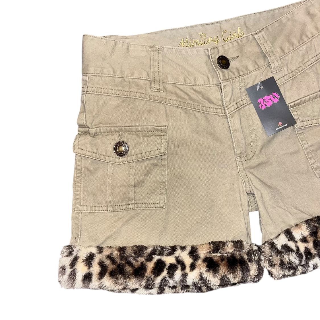 호피털 포인트 카고 숏팬츠 갸루y2k펑크 상품이미지4