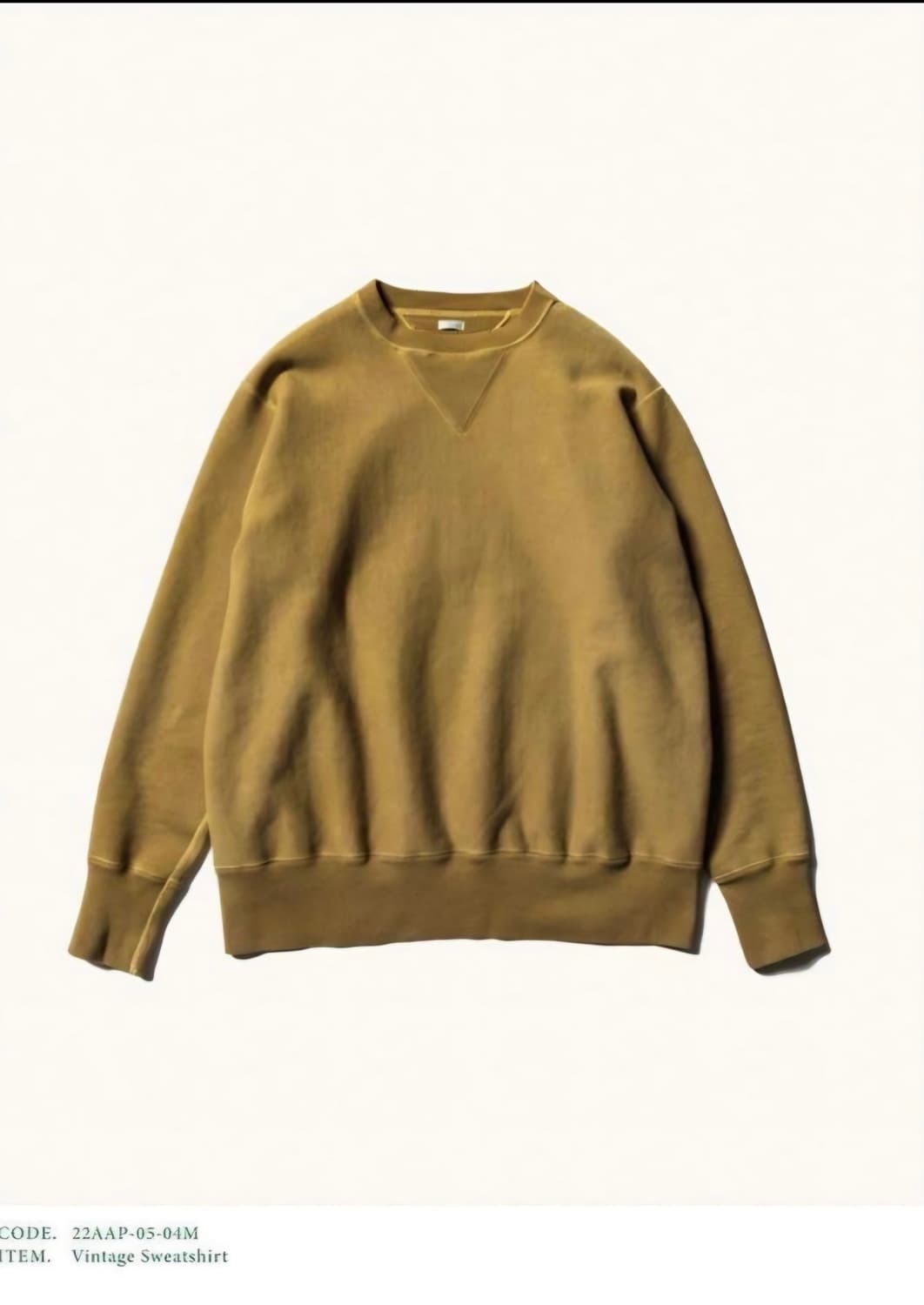 [2] a.presse 아프레쎄 22fw 스웻셔츠 골드 상품이미지1