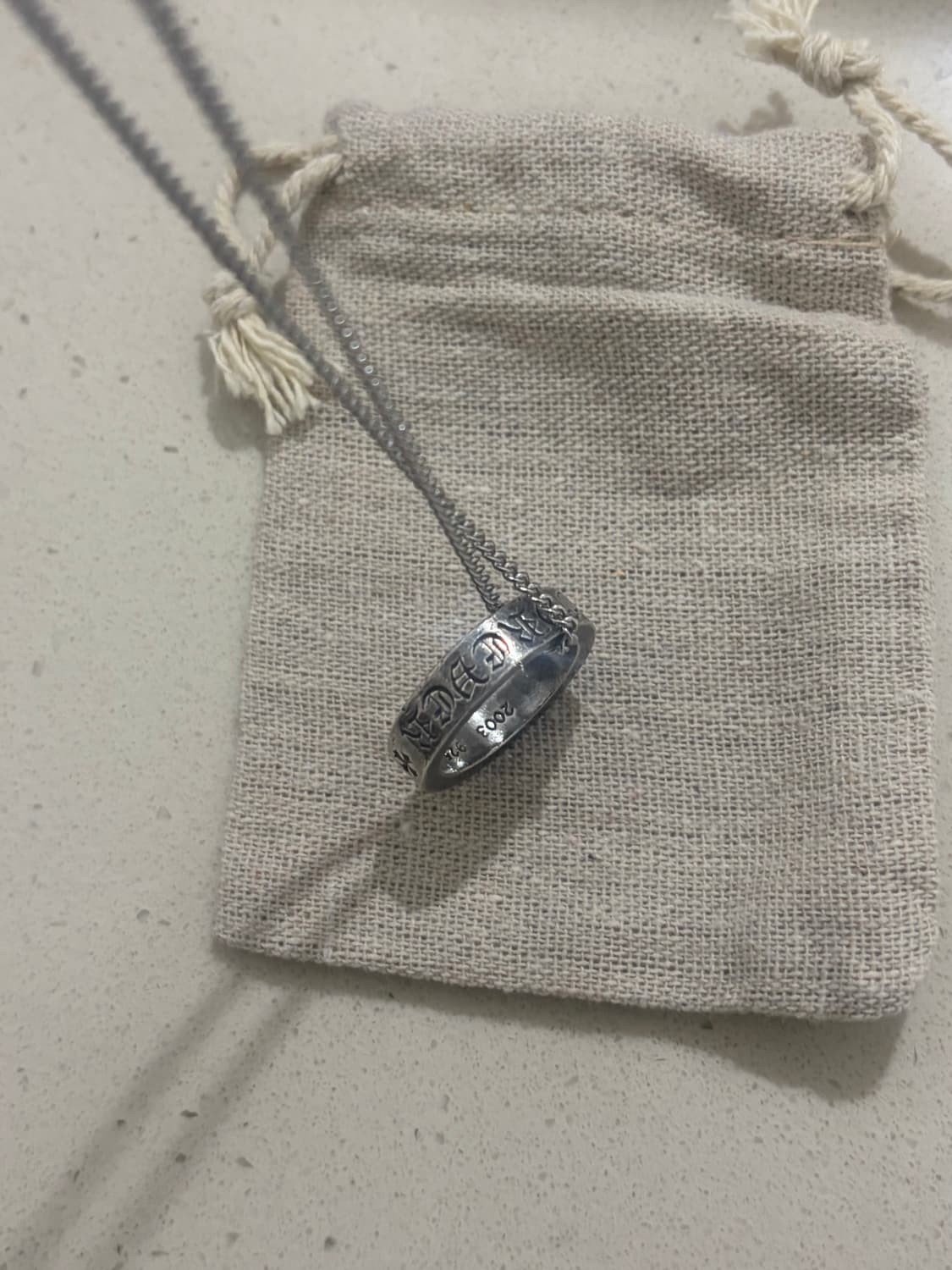 크롬하츠 포에버 2003 각인 반지 목걸이 상품이미지1