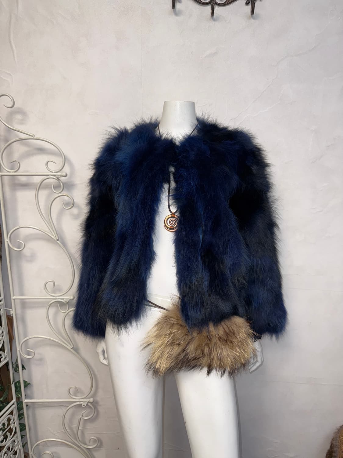 Jindo Klever mixed blue raccoon fur jk 상품이미지5