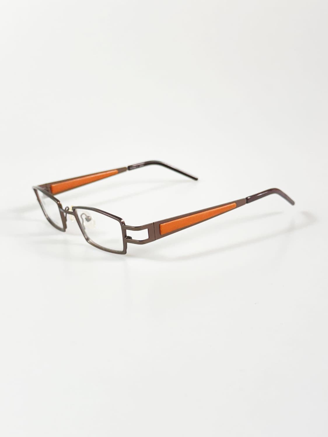 90s KARAYOKKO 슬림 스퀘어 메탈 빈티지 안경 상품이미지3