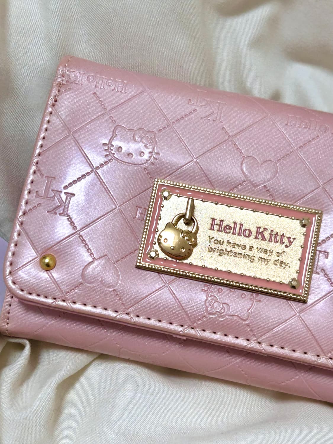 일본 산리오 헬로키티 에나멜 핑크 갸루 희귀 고전 지갑 y2k 상품이미지1