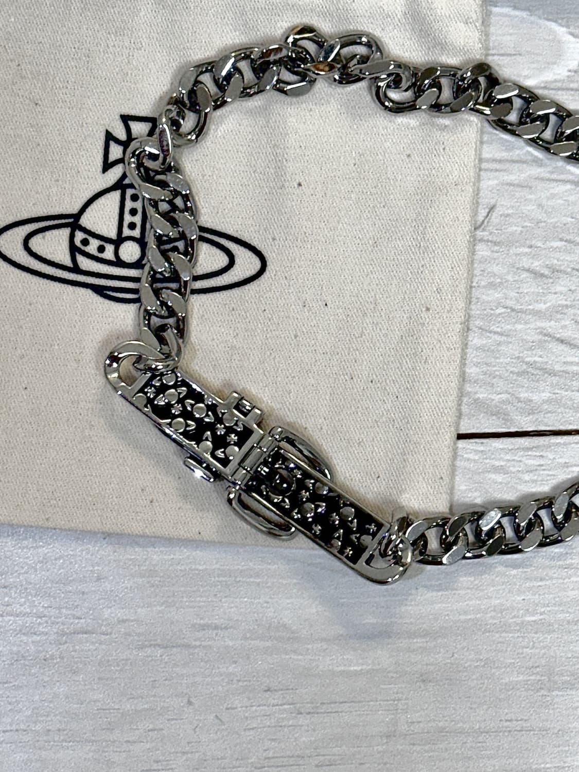 비비안웨스트우드 남녀공용 아우구스티노 실버 체인 초커 네크리스 목걸이 상품이미지6