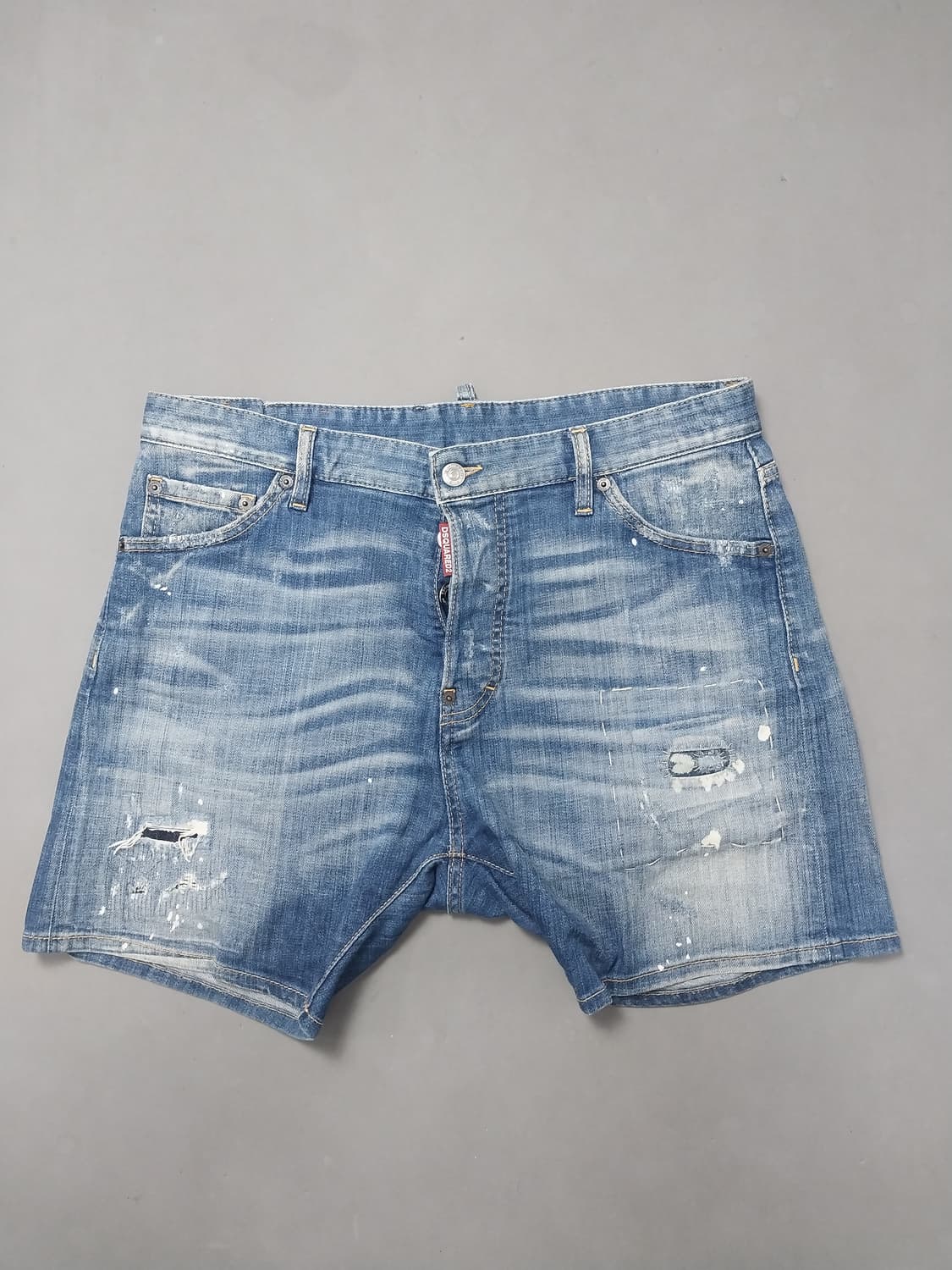 [34] 졍품 디스퀘어드2 화이트스팟 청반바지 데님 쇼츠 상품이미지1