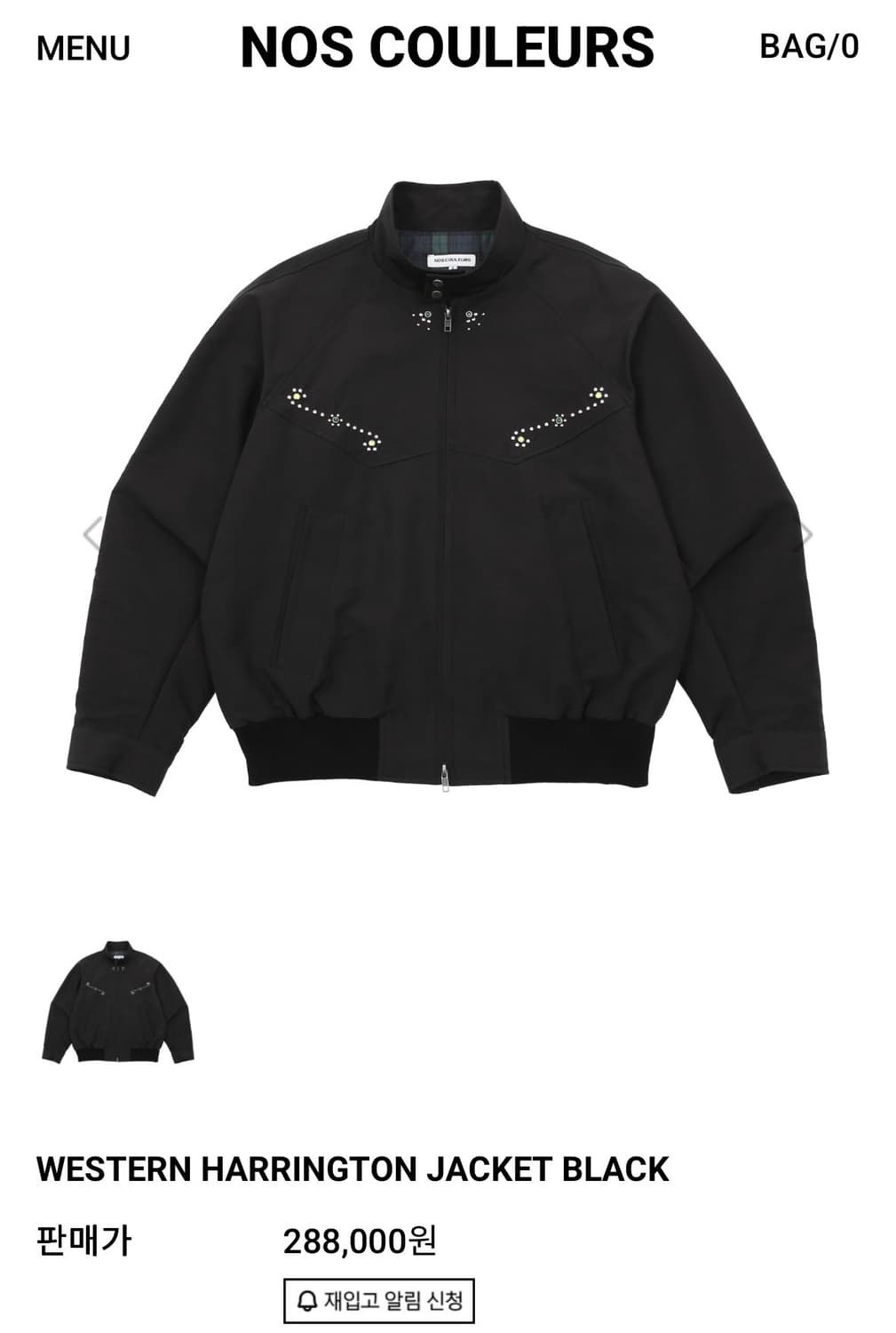 2) 노쿨러스 웨스턴 헤링턴 자켓 블랙 상품이미지1