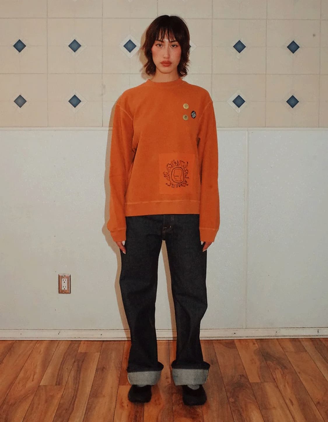 브레인데드Gargoyle Crewneck Ochre Light Brown 상품이미지4