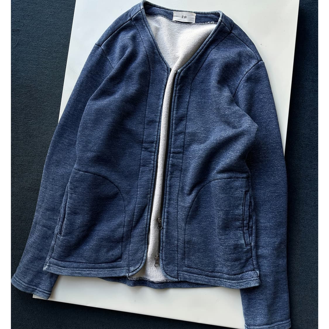 No-collar sweat 2way zip parke 상품이미지1