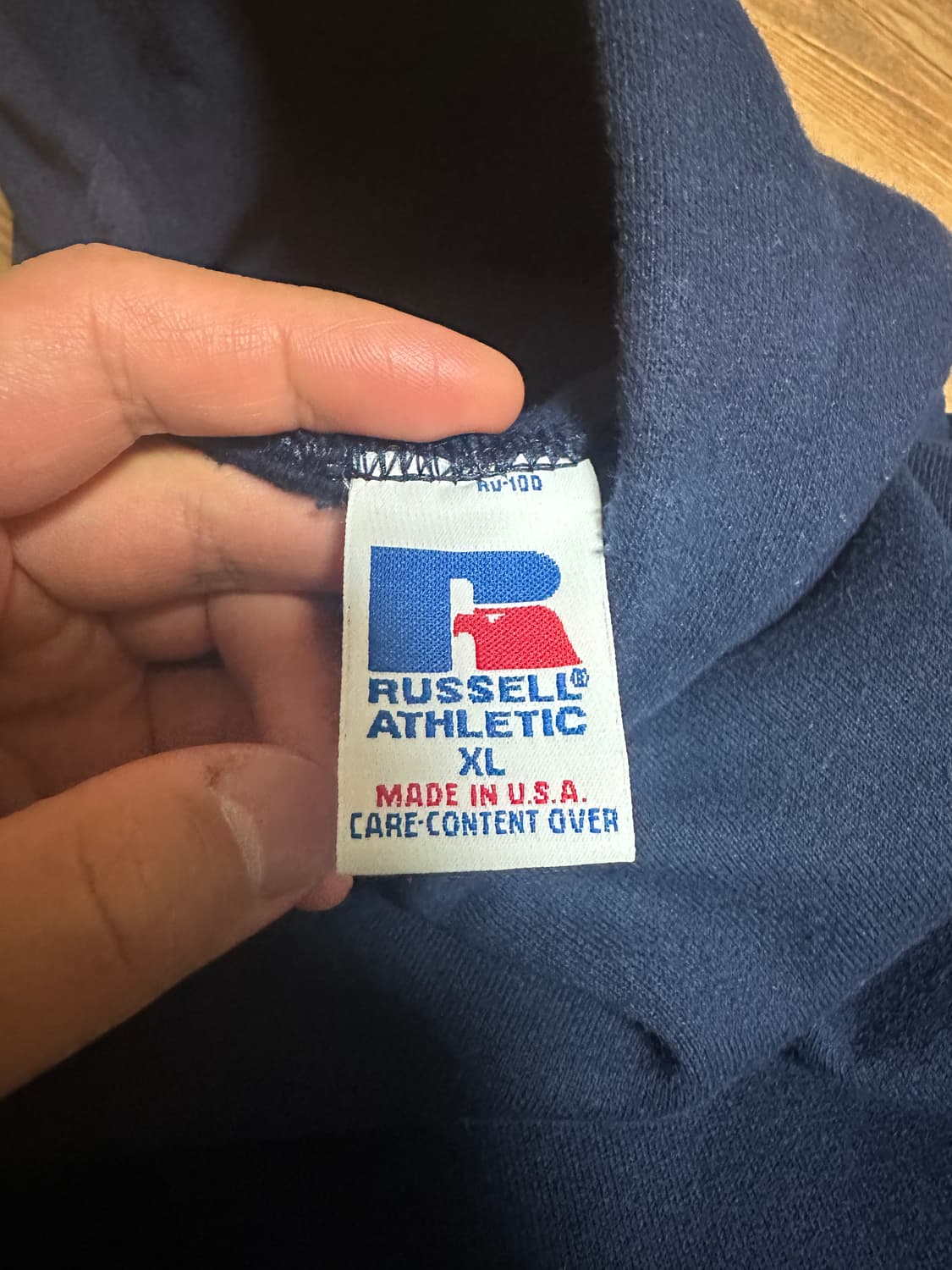 90s 러셀 애슬레틱 후디 네이비 미제🇺🇸 상품이미지2