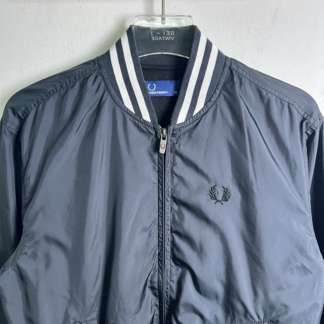 프레드페리 블랙 바람막이 블루종 자켓 XS 상품이미지4
