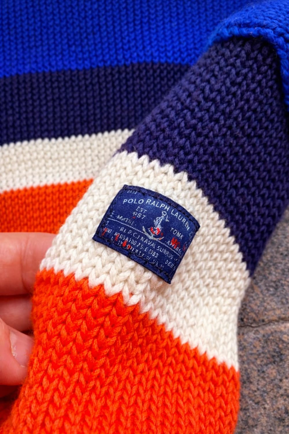 90's 폴로 랄프로렌 컬러 블럭 스웨터 L(100) 상품이미지5