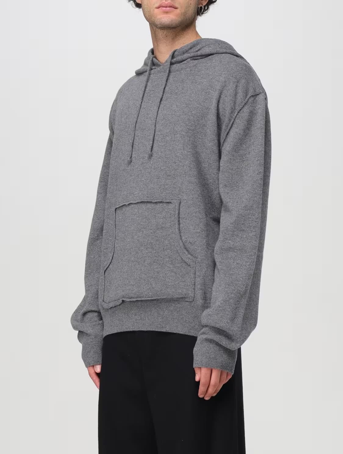 [L] 마르지엘라 캐시미어 울 후드 니트 그레이 상품이미지5