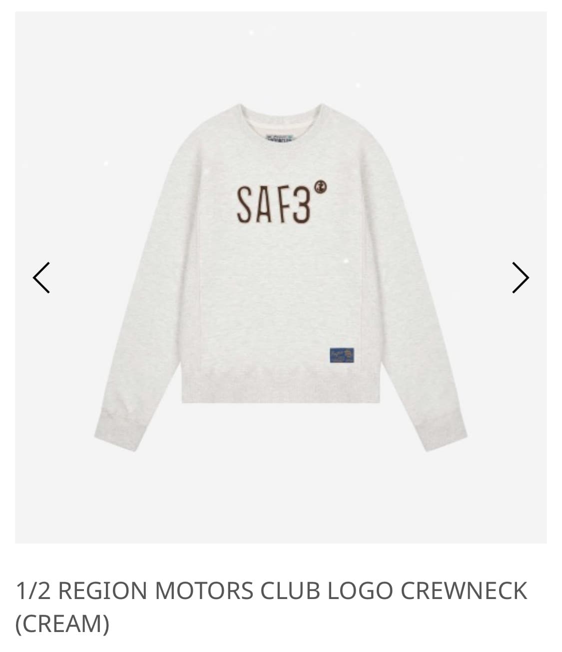 1/2 REGION MOTORS CLUB LOGO CREWNECK (CR 상품이미지1