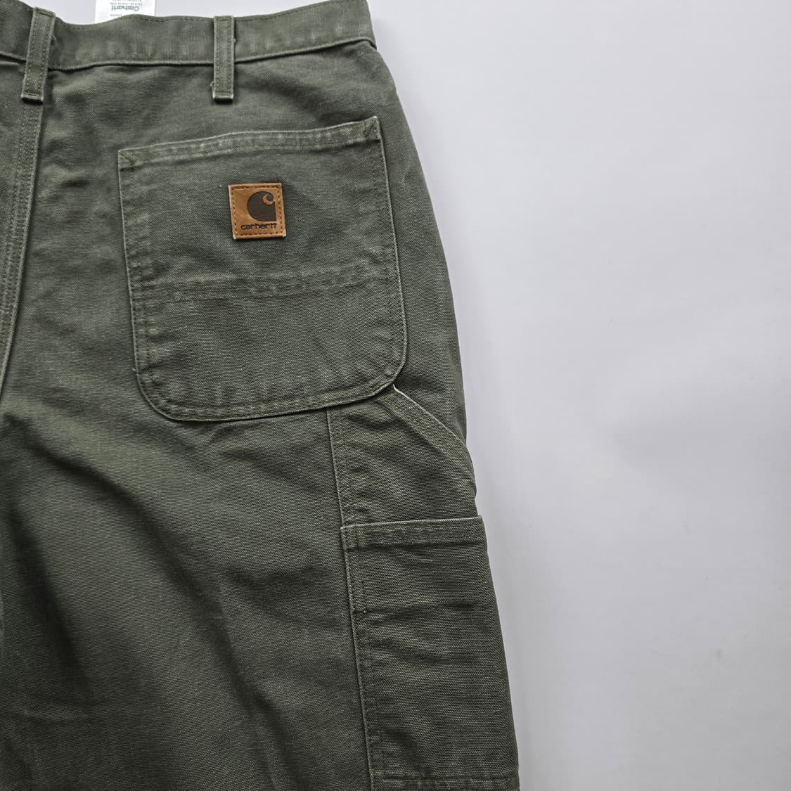 칼하트 카펜터 헤비 덩가리 카키색 사이즈33 R3481 상품이미지3