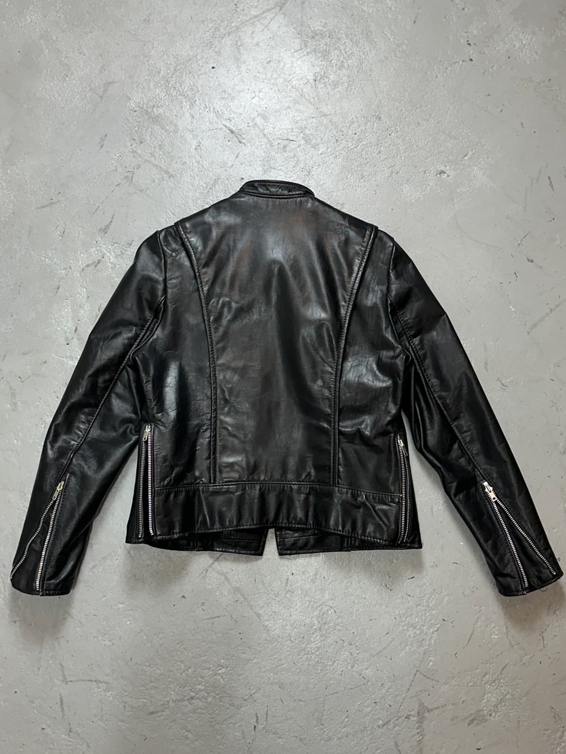 80's 브룩스 레더 카페레이서 자켓 빈티지 레더 자켓 상품이미지4