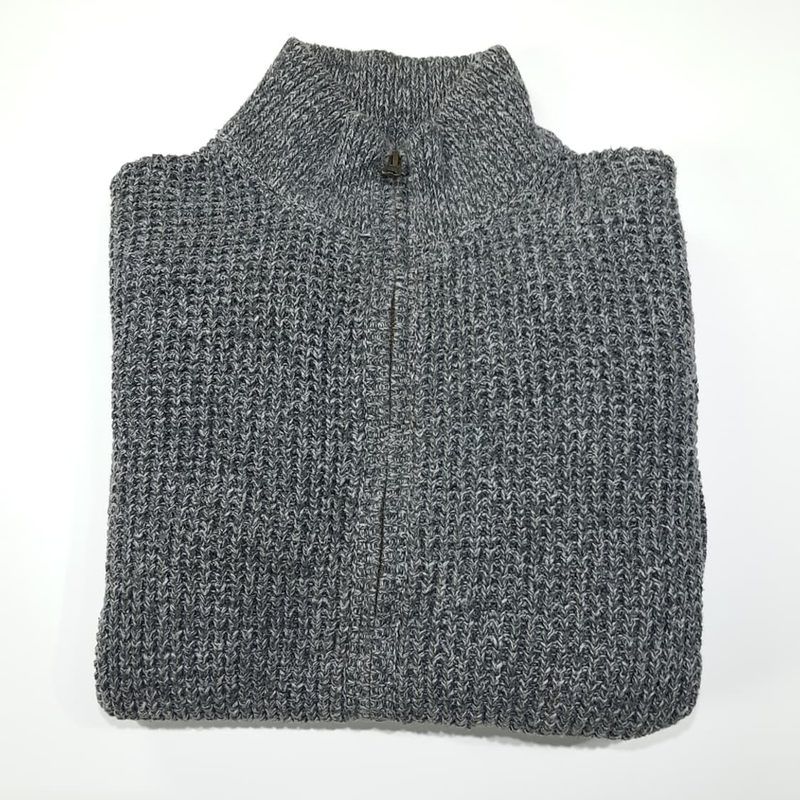 CL205 S 엘엘빈 오가닉코튼 쉐이커니트 그레이 풀집업 가디건 상품이미지7