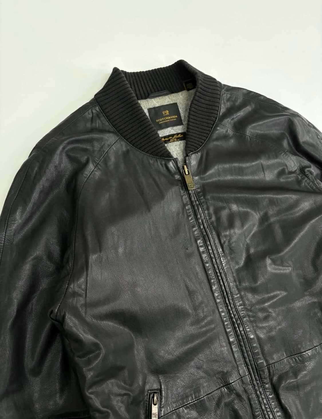 스카치앤소다 레더 가죽 봄버 자켓 라지 상품이미지5
