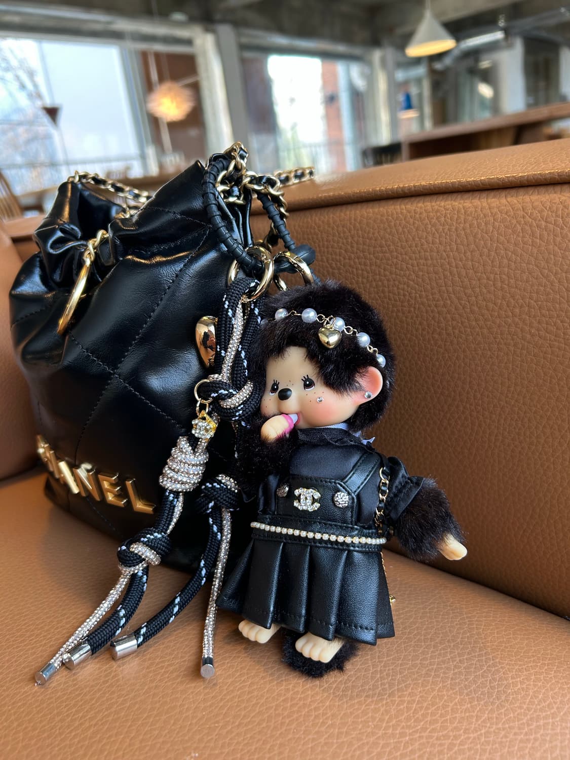 (20)정품몬치치🖤💛  블랙+골드 커스텀키링 상품이미지2