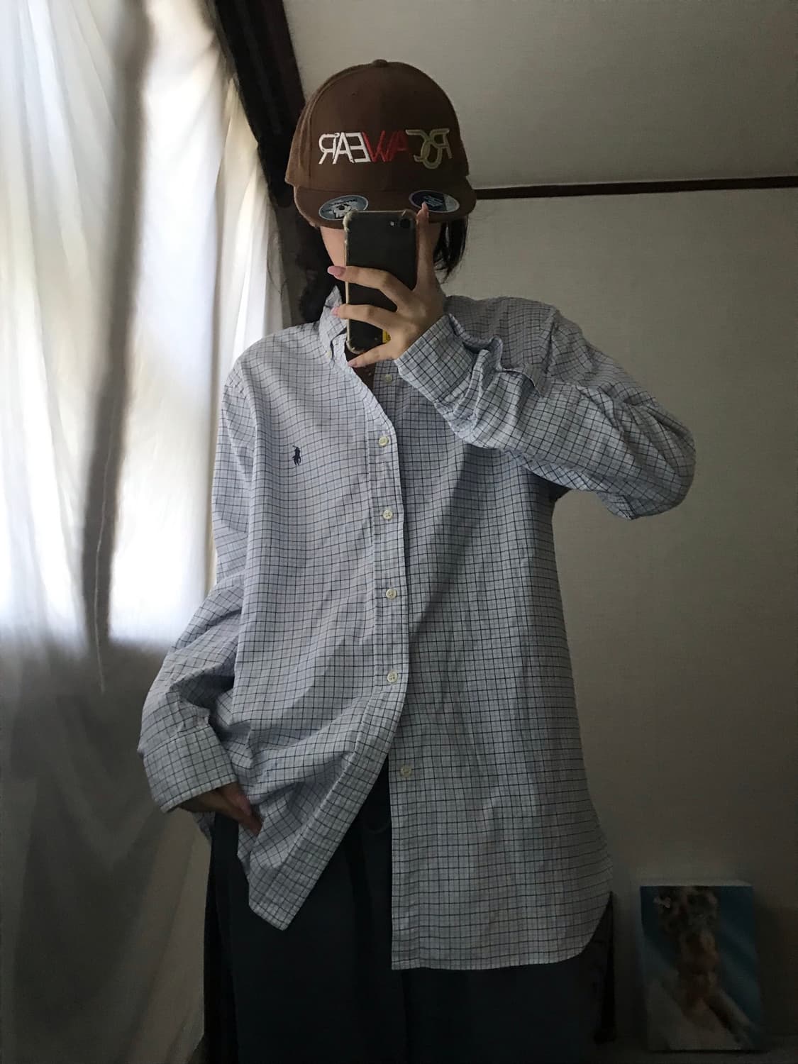 폴로 화이트 체크셔츠 상품이미지5