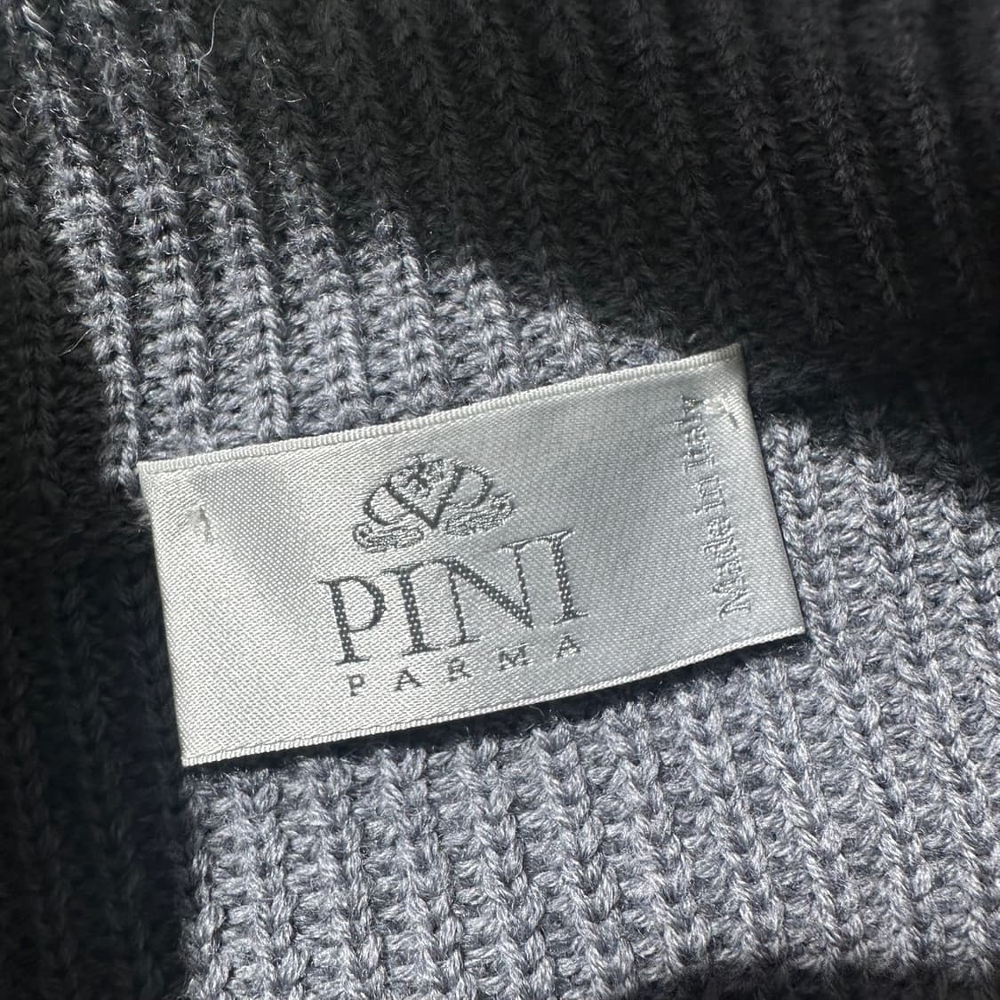 PINI 울 배색 니트 집업 가디건 상품이미지6