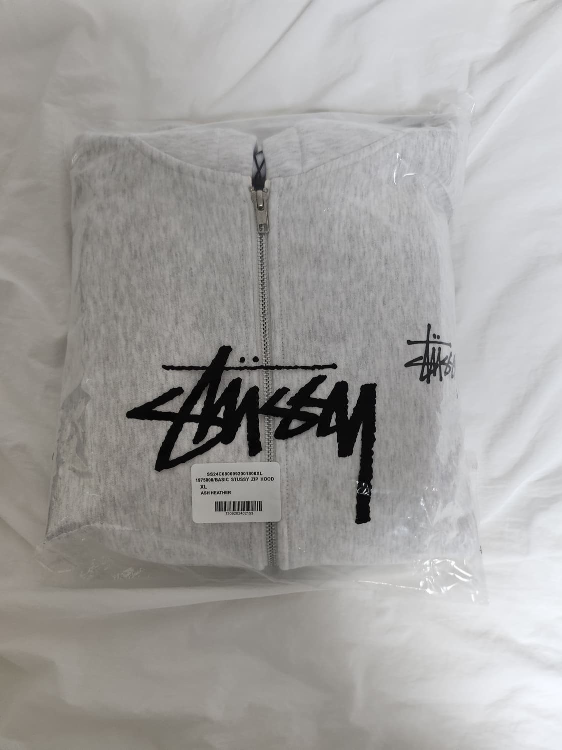 스투시 기모 애쉬 그레이 집업 상품이미지4