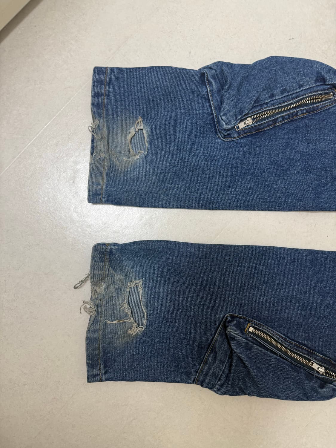 플라스틱프로덕트 카고팬츠 블루 s 사이즈 상품이미지6