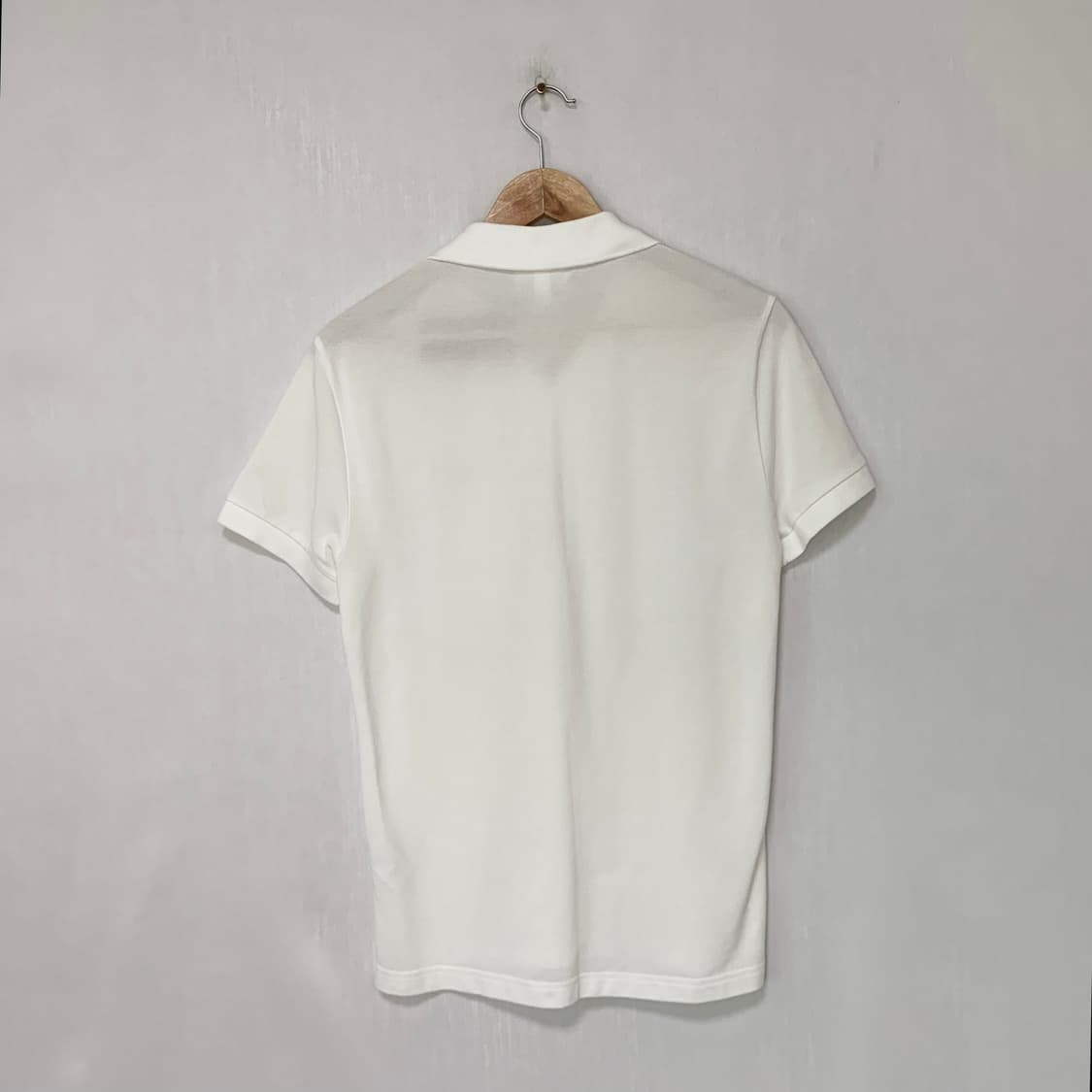 라코스테 슬림핏 화이트 폴로티 카라 티셔츠 M 남녀공용 상품이미지5