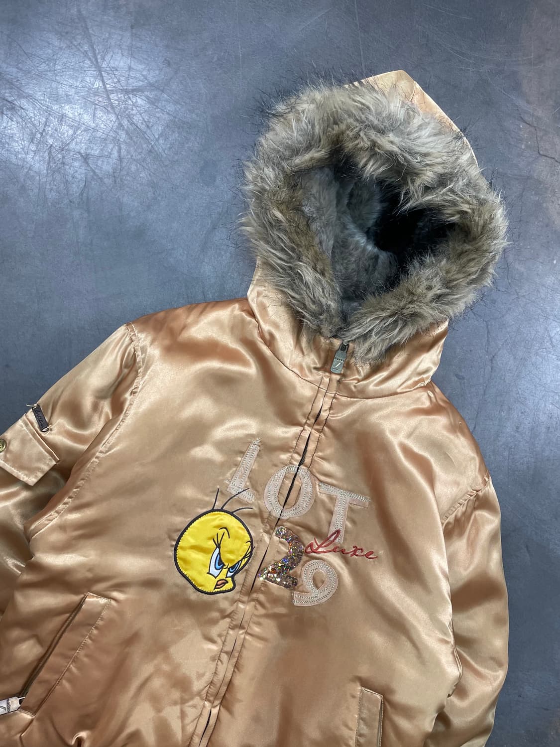 Lot29 트위티 리버시블 크롭 퍼 후드 자켓 상품이미지5