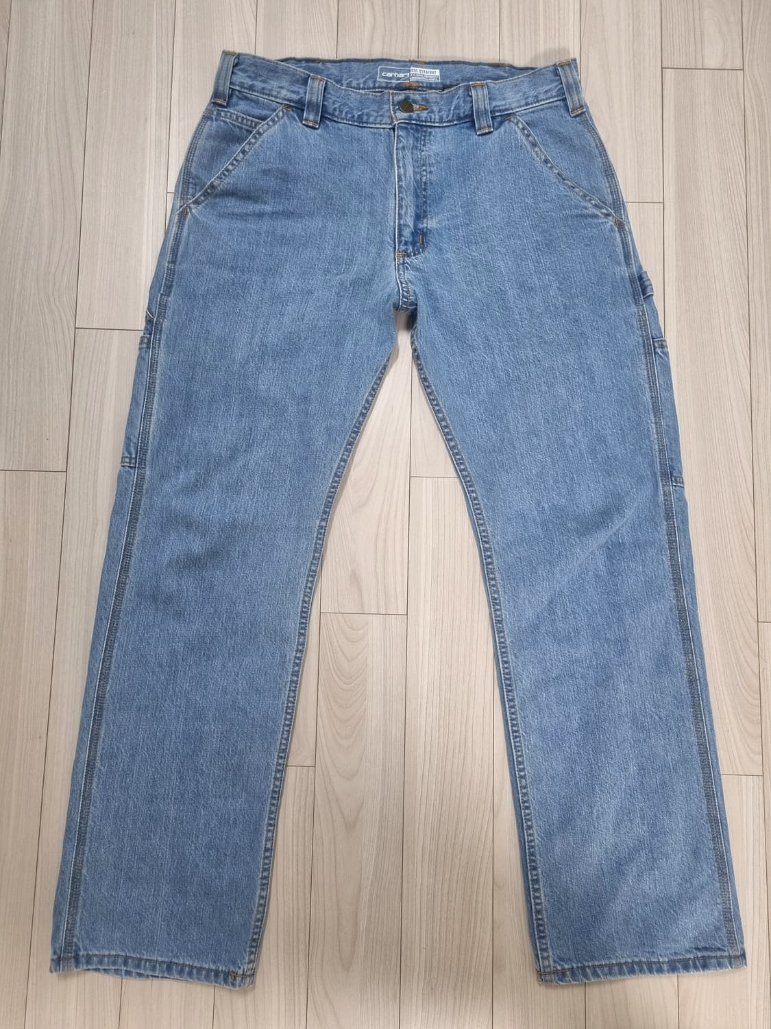 칼하트 싱글니 데님 카펜터 팬츠(31X30) 연청 상품이미지1