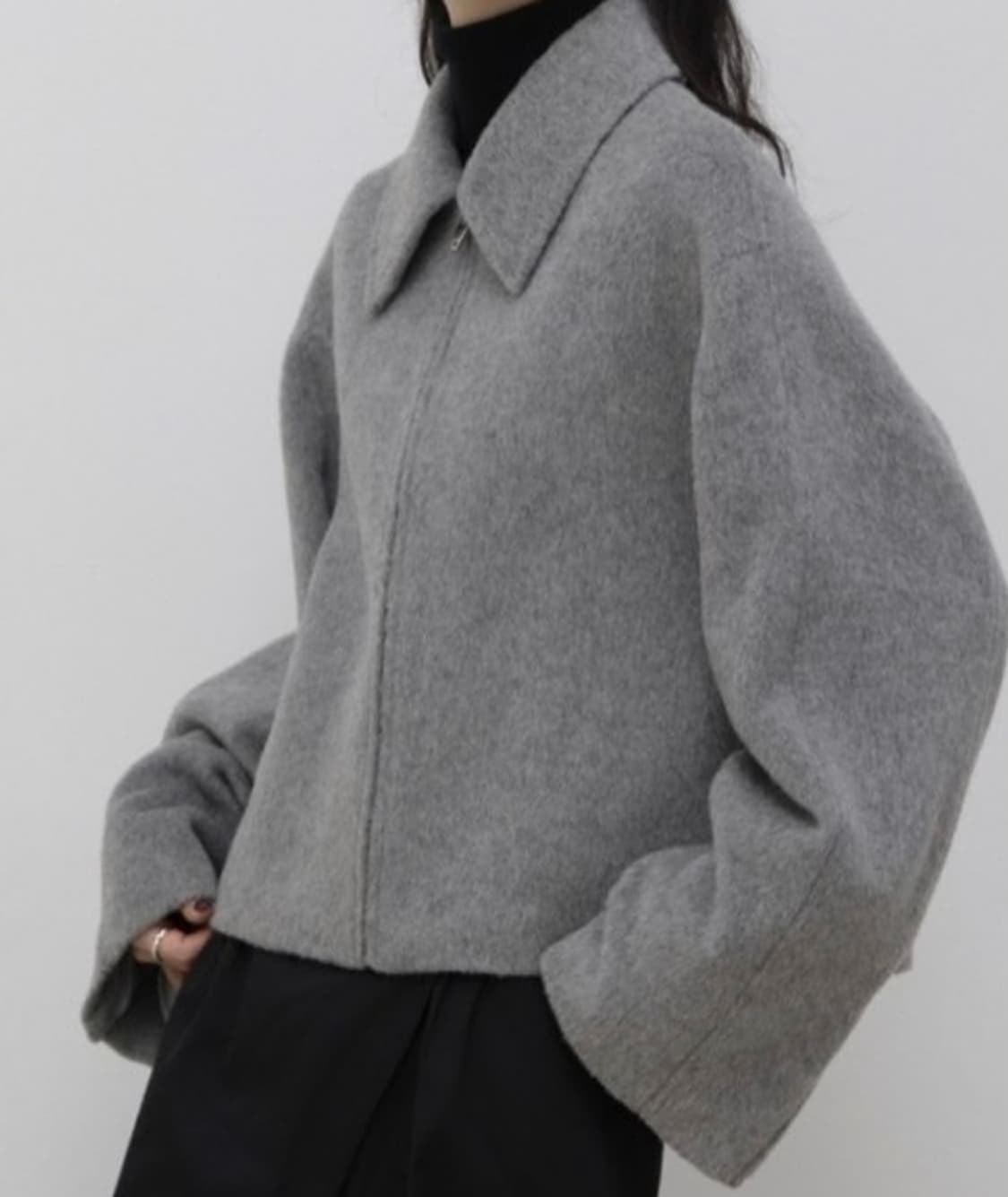 트리밍버드 트라움 숏 자켓 집업(그레이)-예약중 상품이미지2