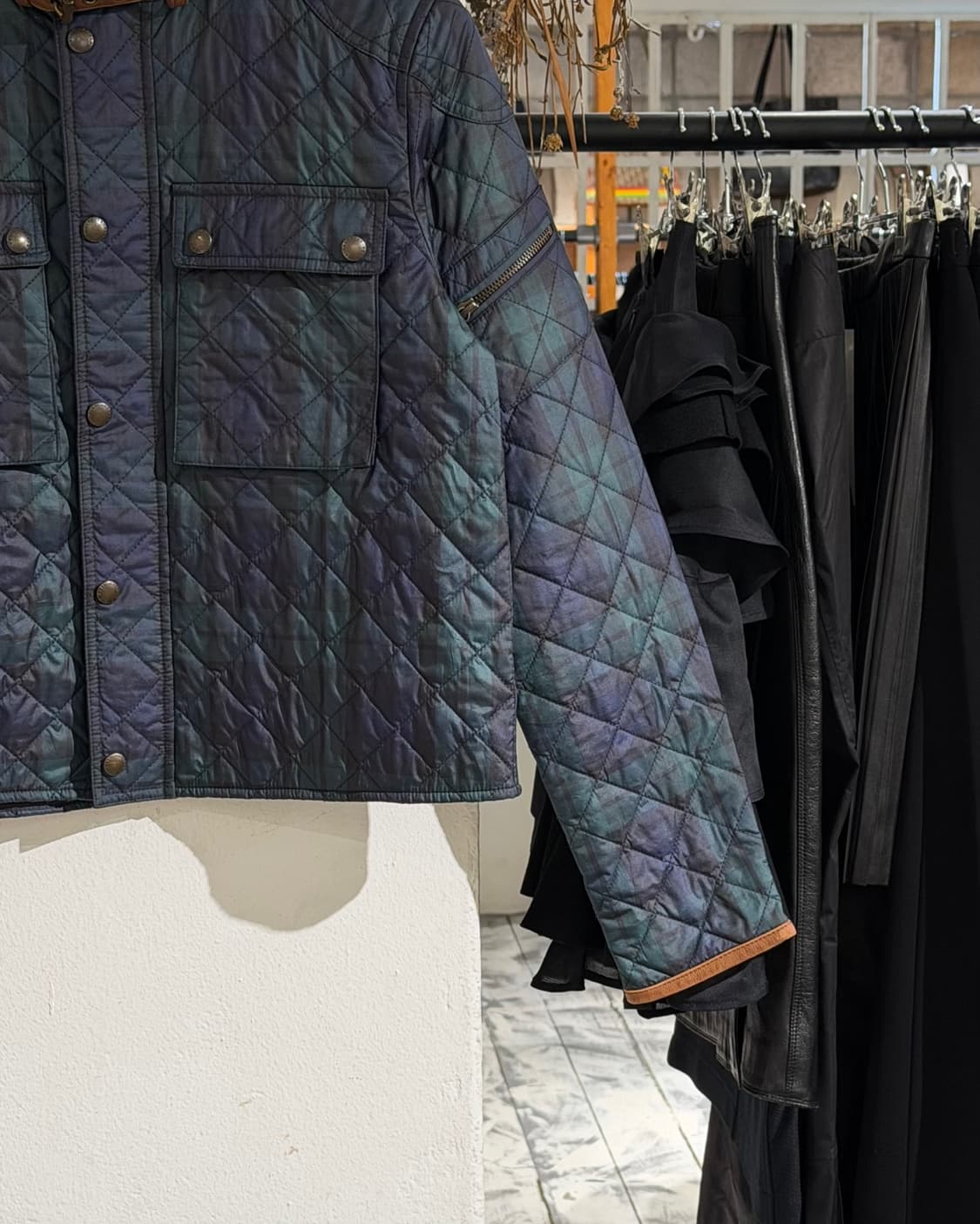 폴로 랄프로렌 그린 블랙와치 타탄 퀼팅 자켓 상품이미지6