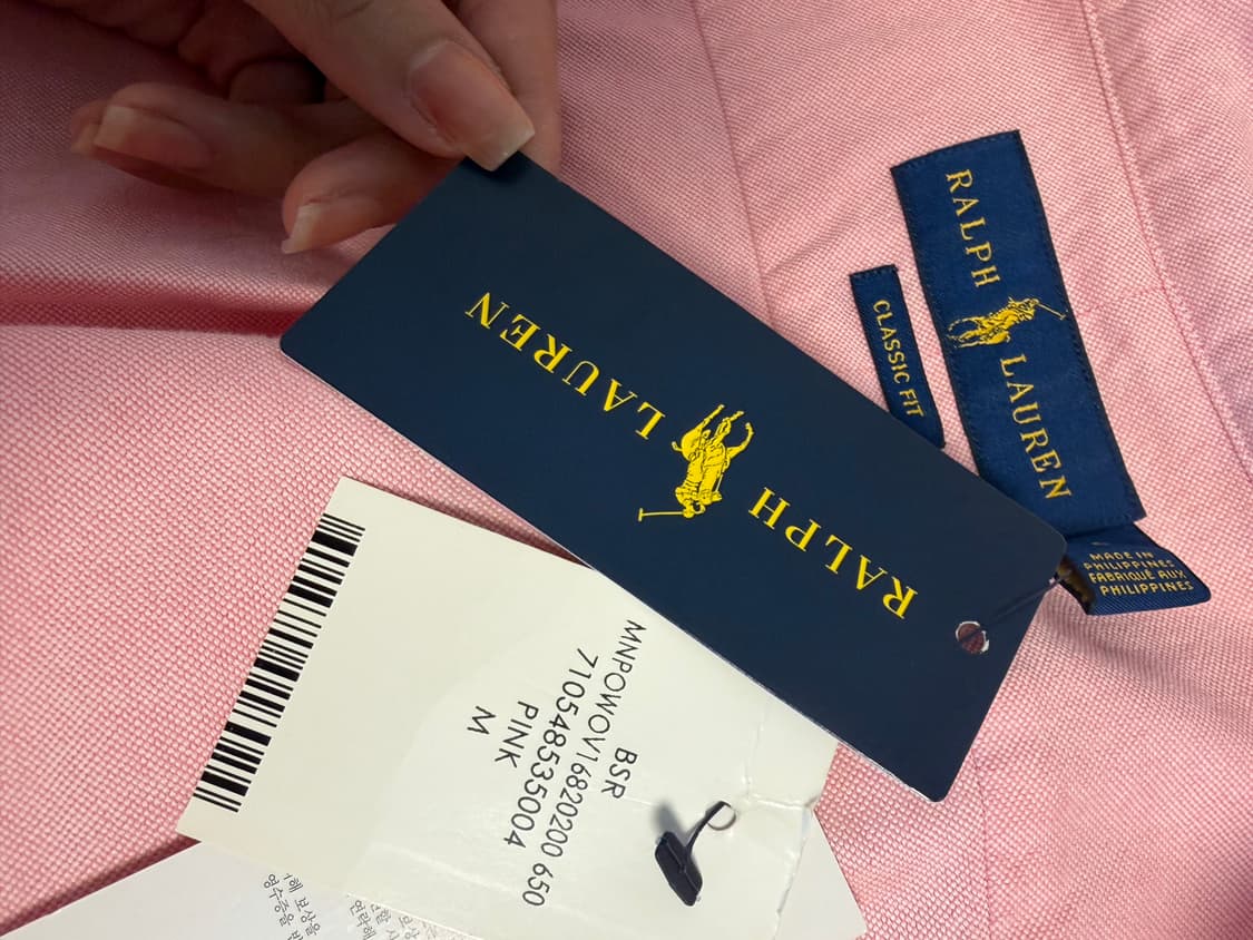 새상품 폴로 랄프로렌 남성 옥스포드 셔츠 핑크 m 상품이미지7