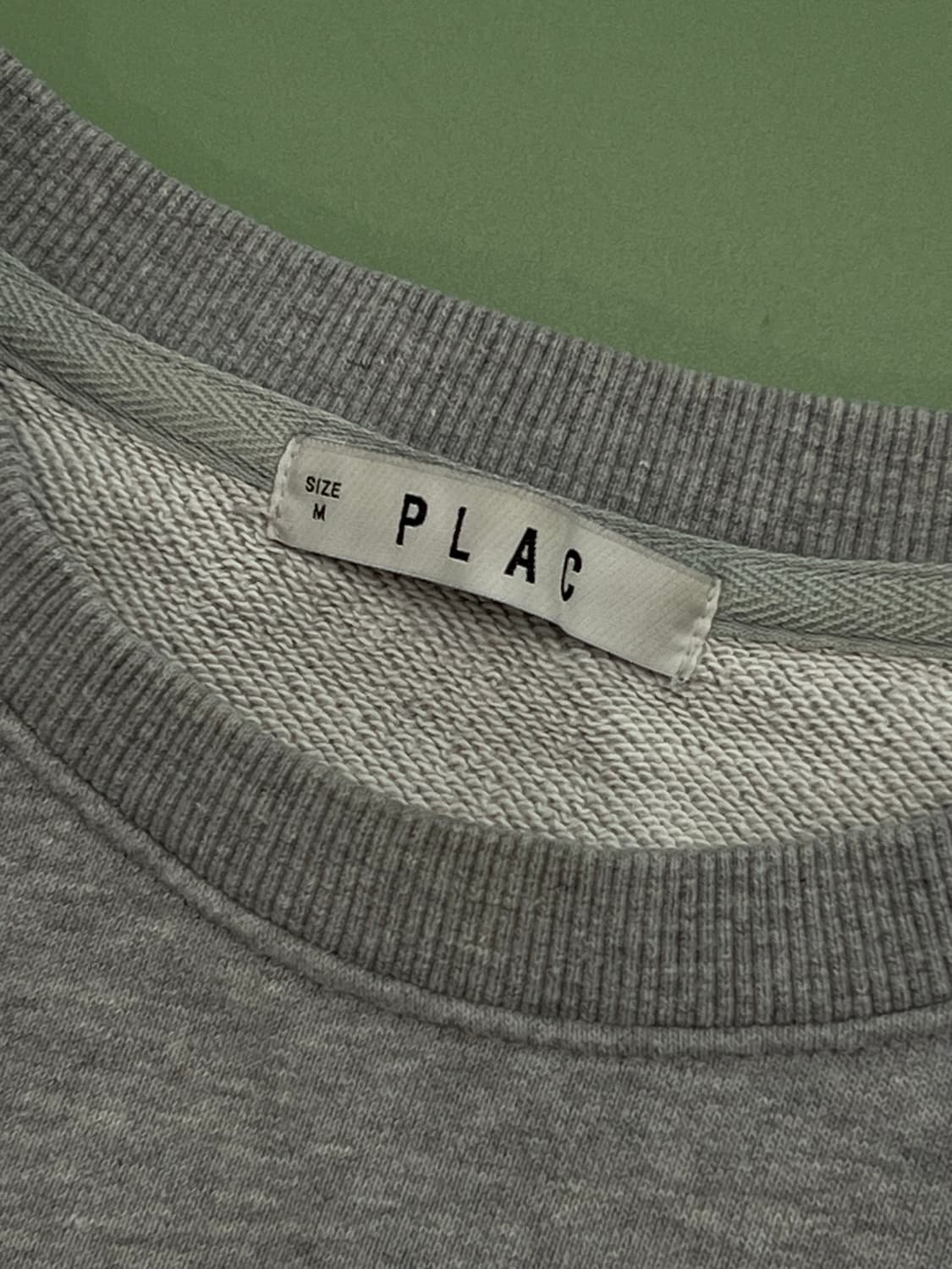 PLAC 플랙 자수로고 맨투맨 그레이 상품이미지4