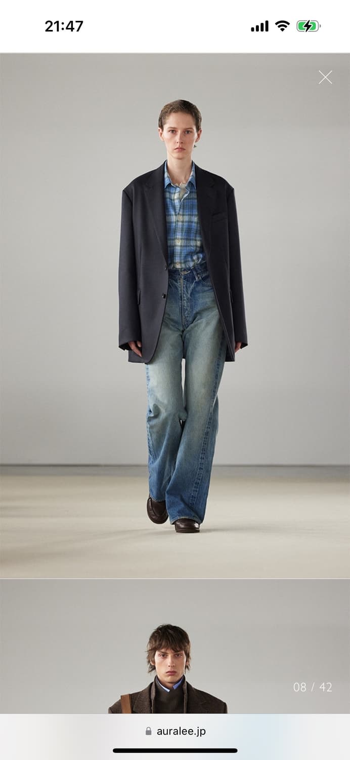 오라리 비이커 데님 1사이즈 auralee  상품이미지1
