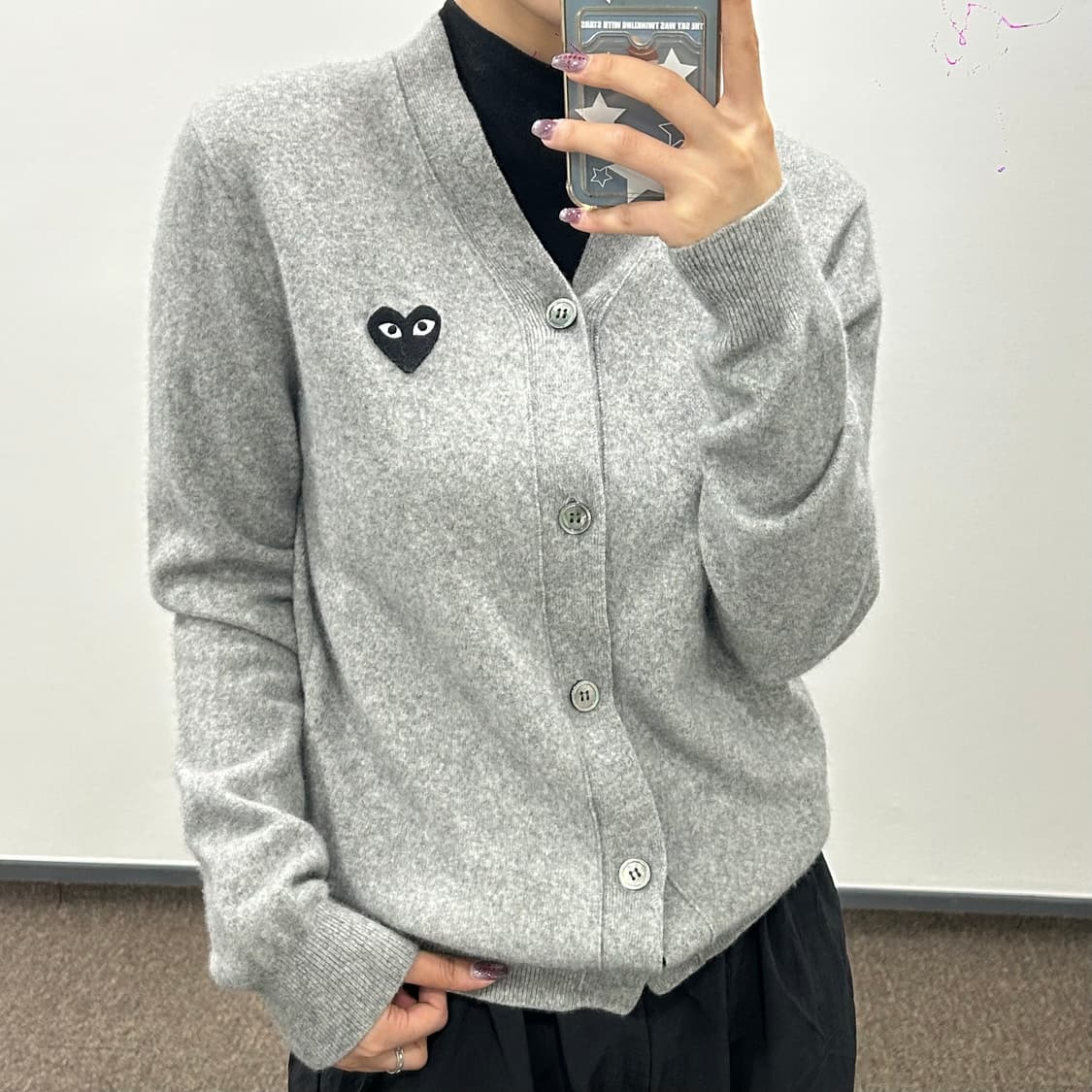 Comme des Garcons 꼼데가르송 그레이 블랙와펜 가디건 상품이미지2