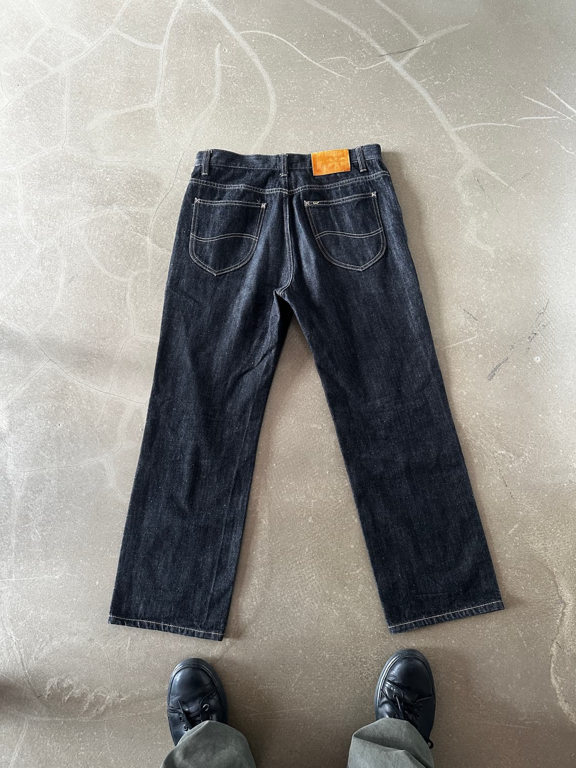 Lee 생지 원워시 스트레이트 데님 팬츠 상품이미지1