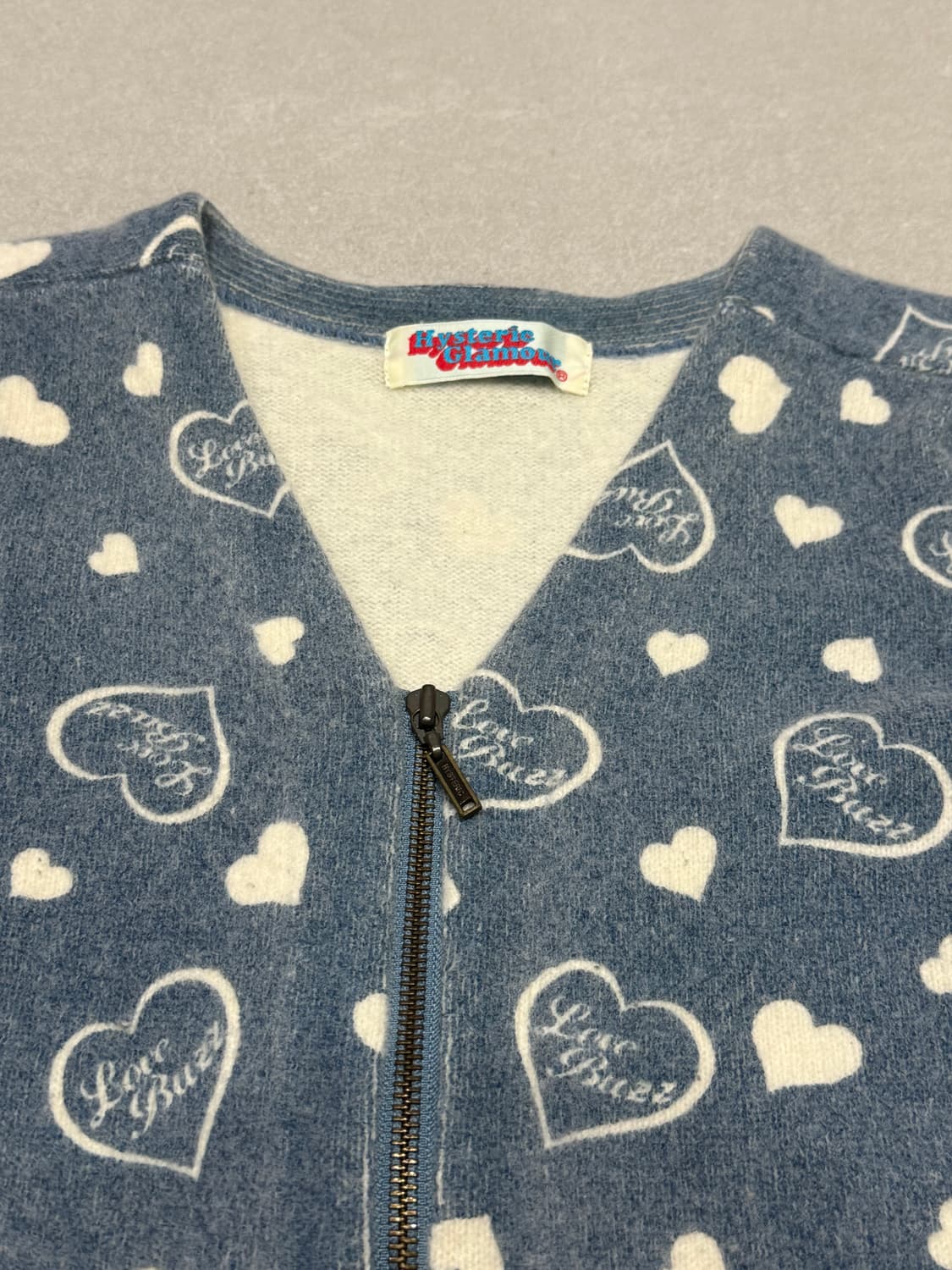 히스테릭 글래머 아카이브 하트패턴 울 100% 가디건 자켓 상품이미지2