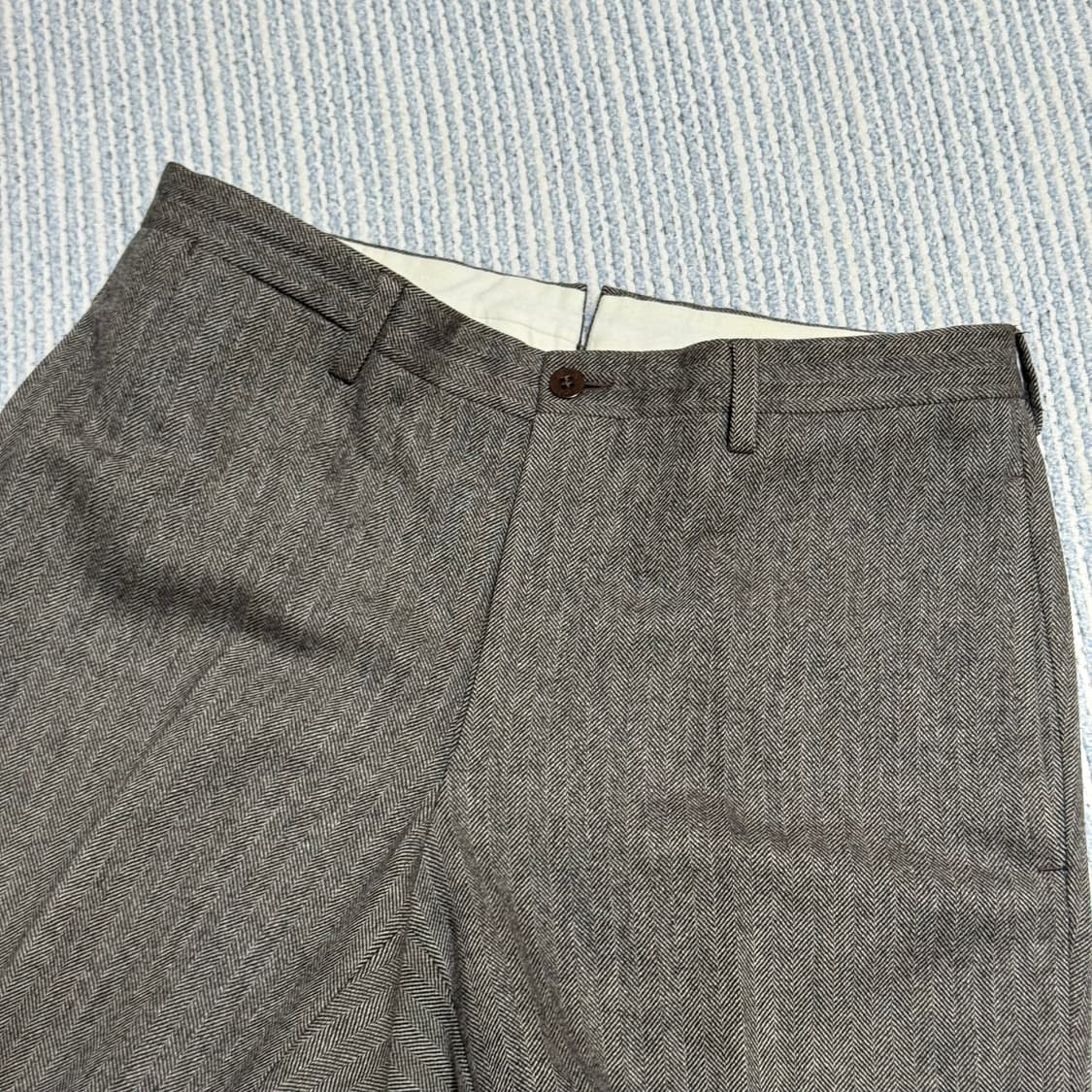 Sartorio Napoli 라이트브라운 헤링본 트라우저 46 상품이미지3