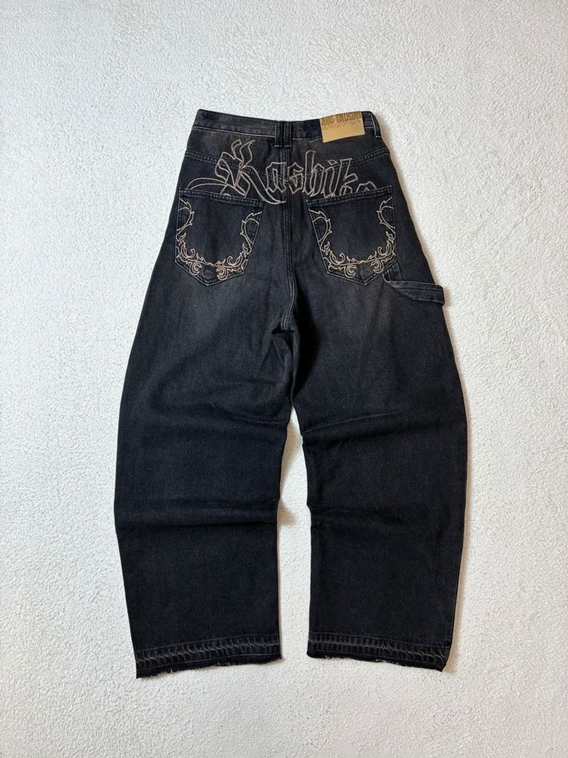 카시코 Kashiko 엠브로이드 논페이드 데님 팬츠 PN6867 상품이미지1