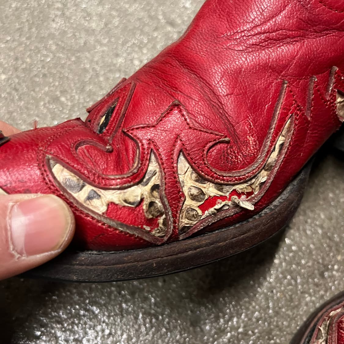 빈티지 메탈토 웨스턴 부츠 (235) 상품이미지5