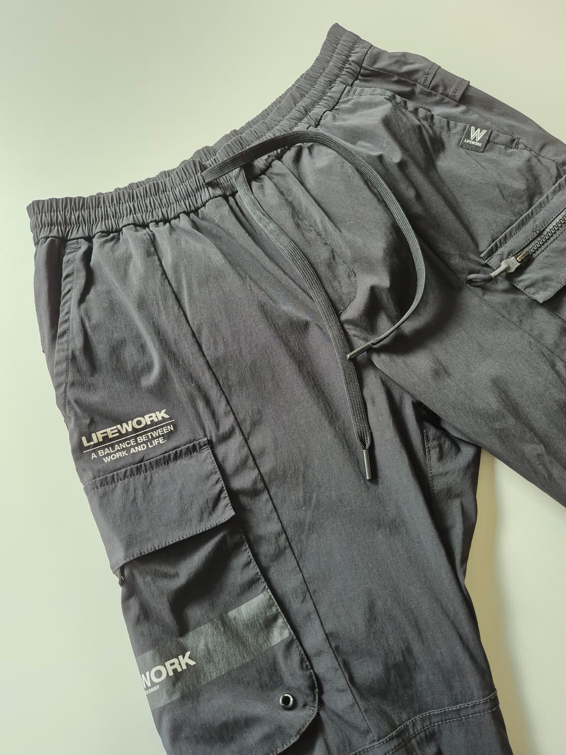 라이프워크 블랙 카고 조거팬츠 상품이미지4