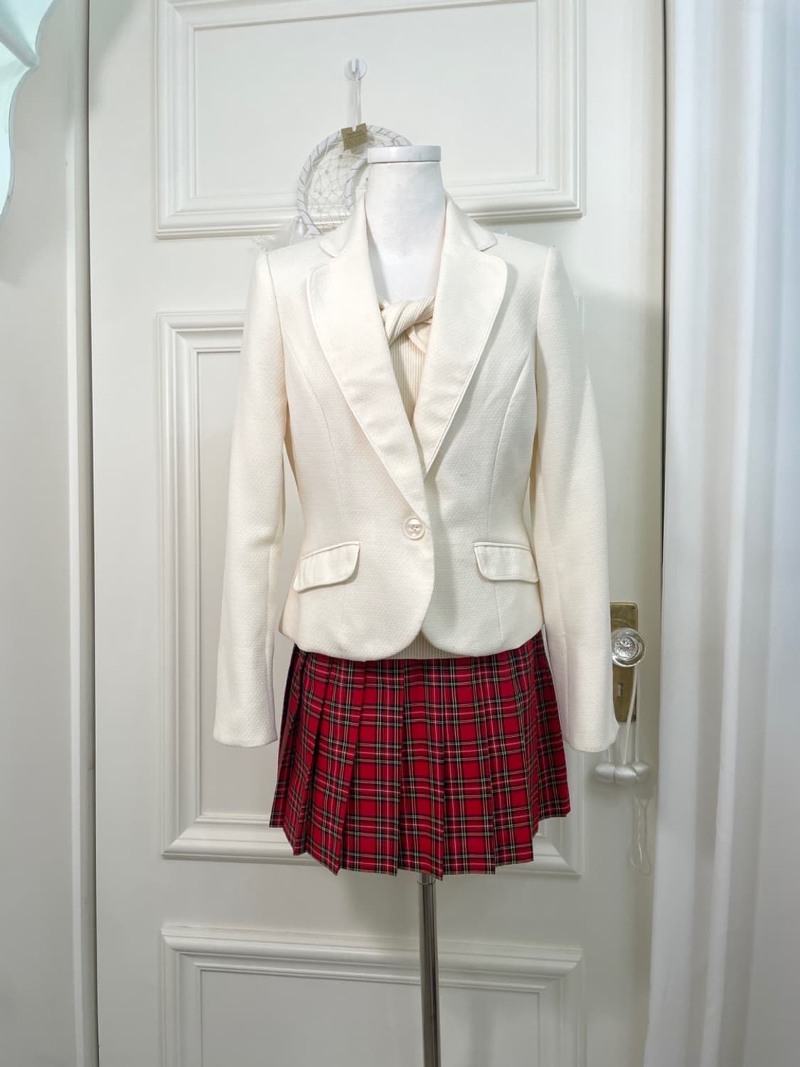 cream back bow spring jacket(size-11) 상품이미지2