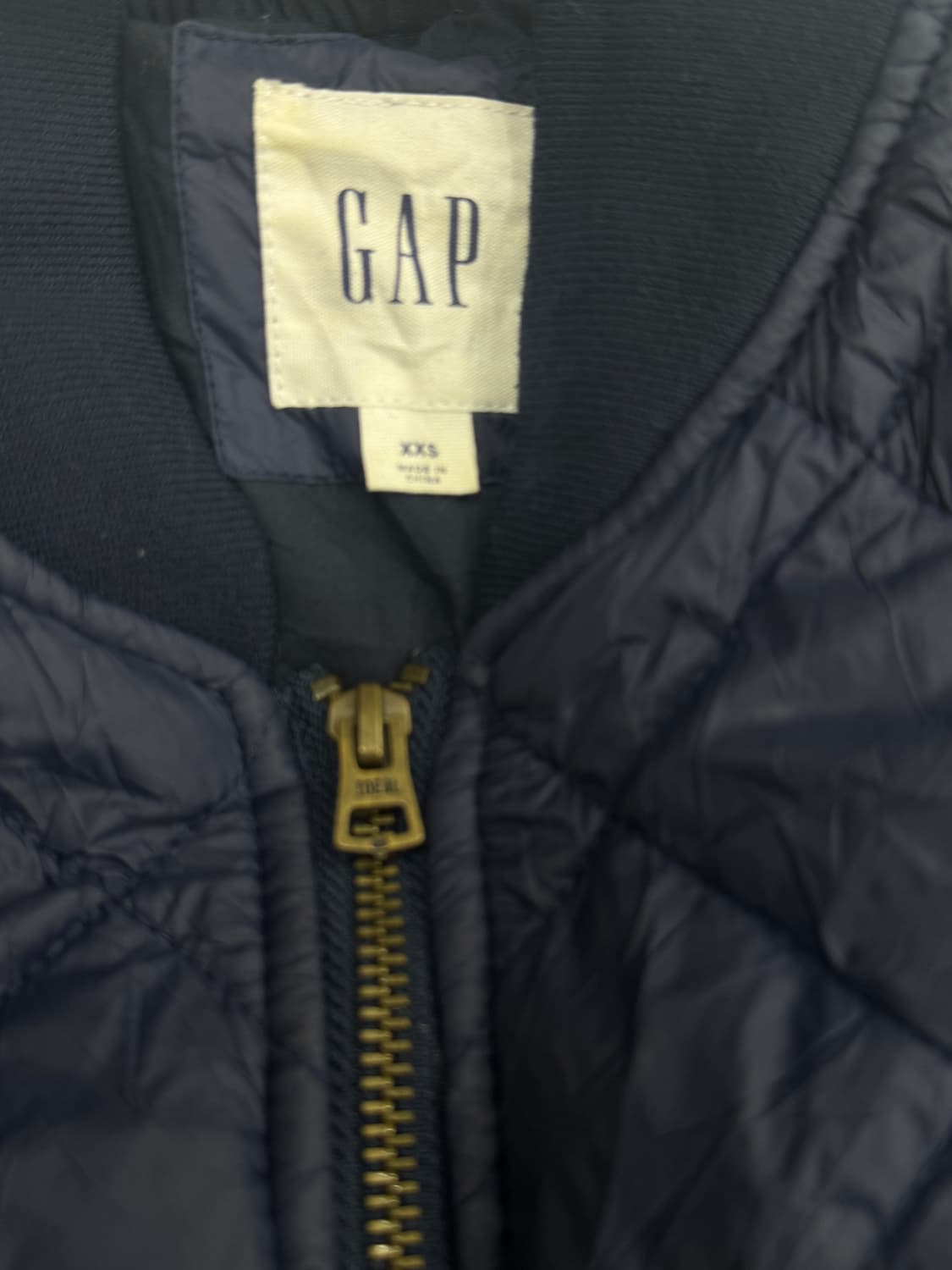 재팬 Gap 누빔 경량 네이비 패딩 봄버 자켓 아우터 아메카지 핀터 상품이미지4