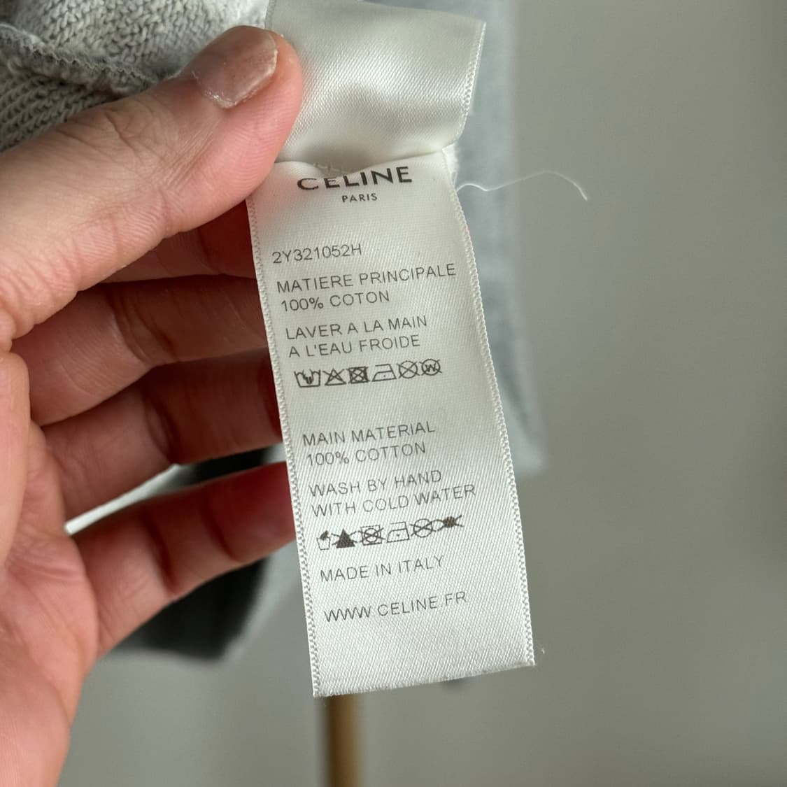 셀린느 앞로고 후드티 그레이 S 사이즈 상품이미지8