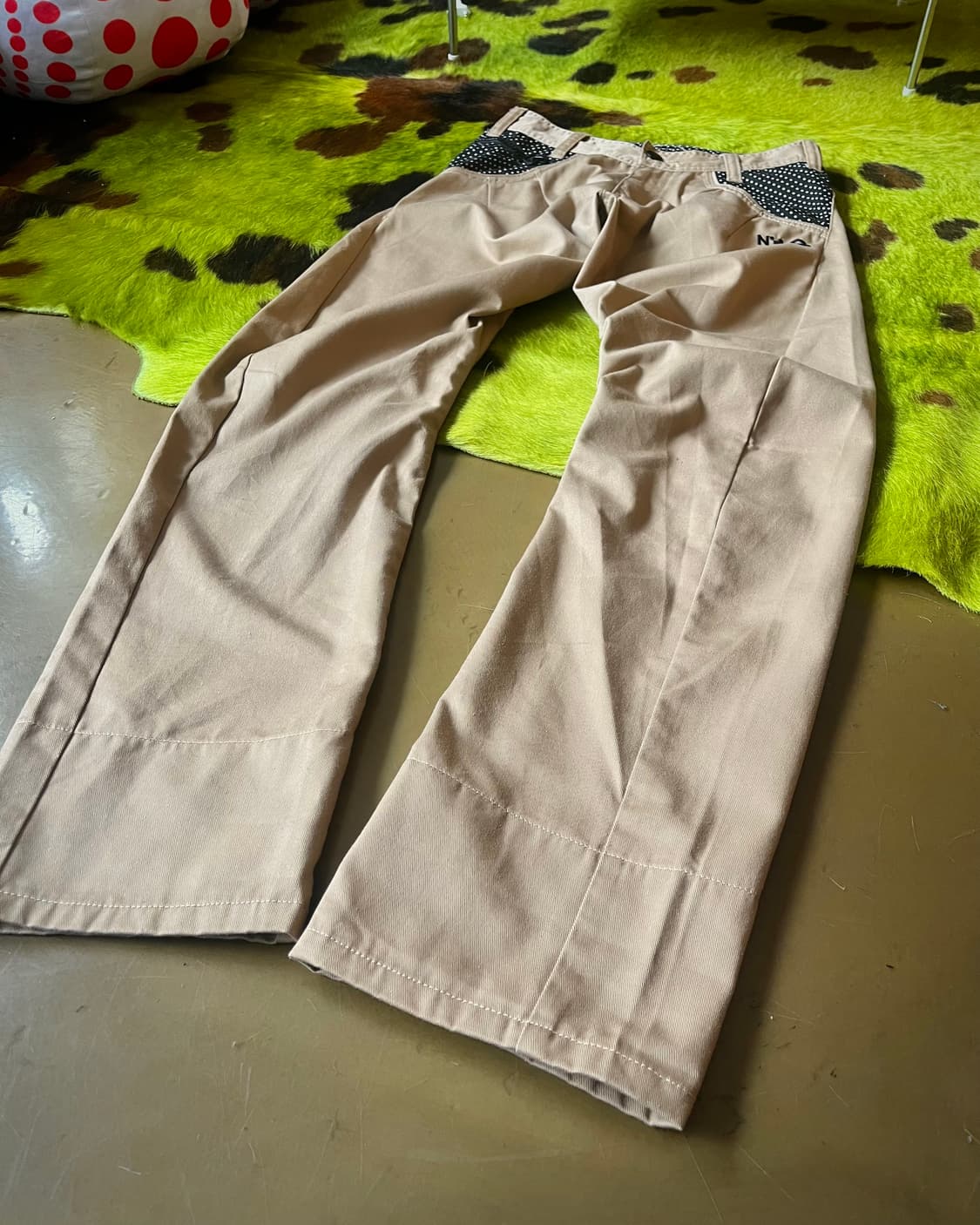 2000s RIMASTAR Dot Docking Twist Pants 상품이미지5